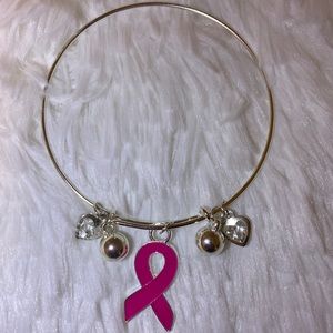 Breast Cancer Awareness Bracelet Silver
